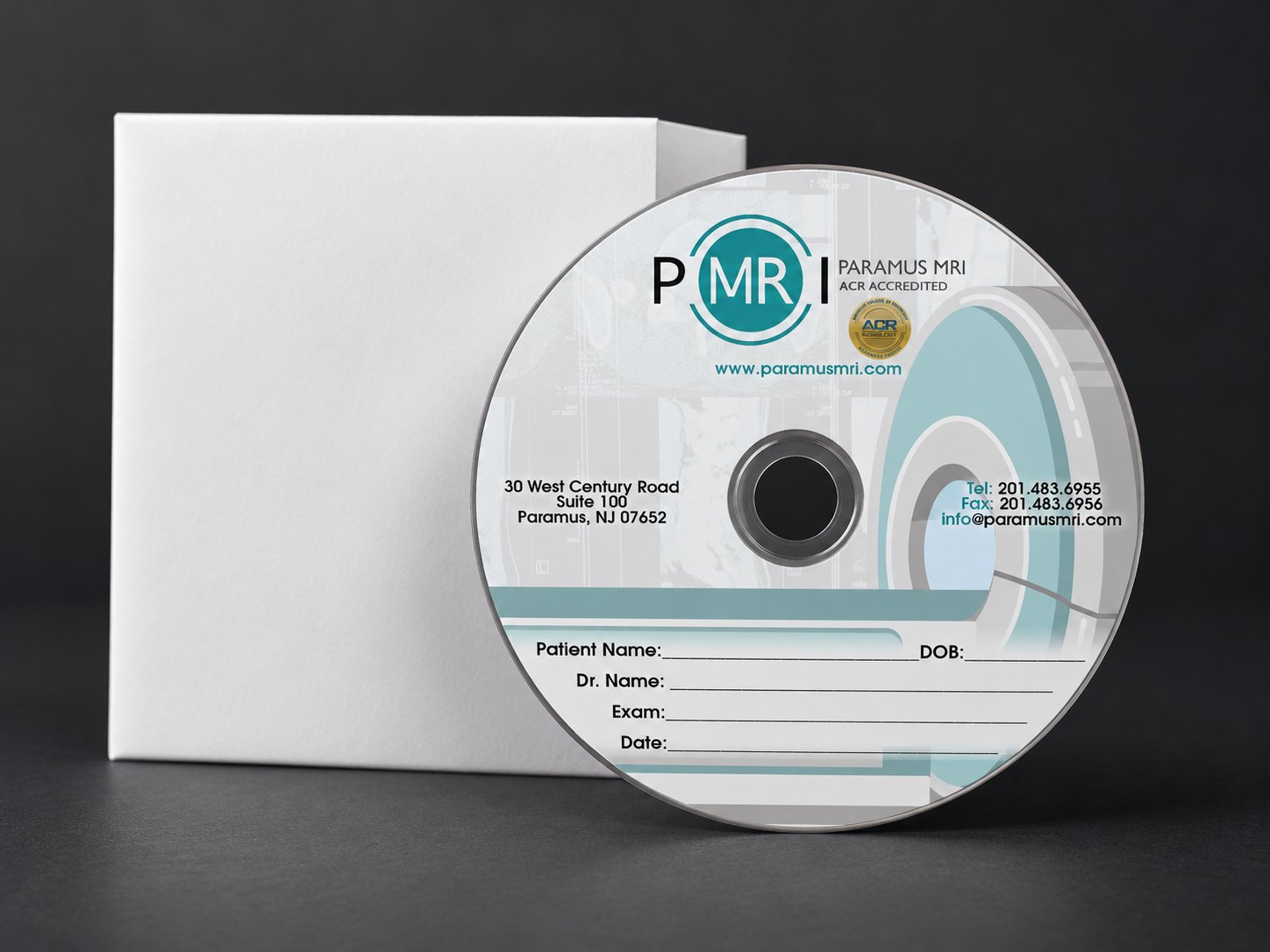 Paramus MRI patient imaging CD label design
